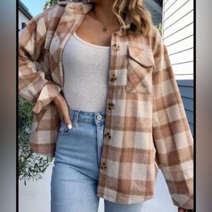 Carly Jean flannel shirt jacket